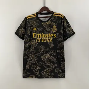 23-24 Real Madrid Special Edition Kit Golden Dragon Shirt Football Jerseys Yupoo
