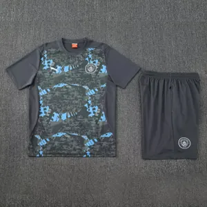 25-26 Manchester City Grey Training Kits Football Tracksuits 2