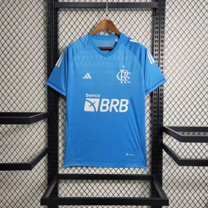 23-24 Flamengo Goalkeeper Blue S-4XL Cheap Soccer Jerseys