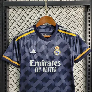 23-24 KIDS Real Madrid away size 16-28 Soccer Jersey 1