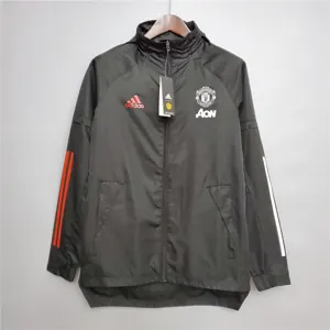 20-21 Manchester United blackwhite red edge windbreaker
