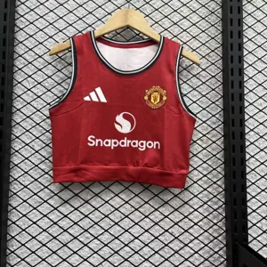 25-26 Manchester United Home Women Yoga Vest Kit Soccer T-Shirt AAAAJersey Supply Yupoo
