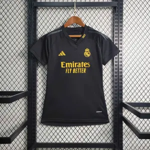 23-24 Real Madrid Third Kit Women Black Shirt Soccer Jerseys Yupoo