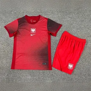 2024 Poland Away Kid Kits UEFA Euro Children Sets Soccer Jerseys Yupoo