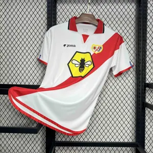01-02 Rayo Vallecano Home Retro Kit Vintage Shirt AAAAJersey Supplier Yupoo