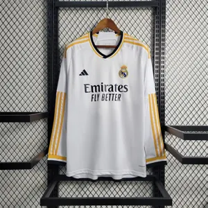 23-24 Real Madrid Home Long Sleeve Size S-XXL