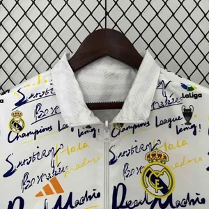 23-24 Real Madrid Trench Coat Reversible Windbreaker Double-Sides Jacket AAAAJersey Yupoo 11