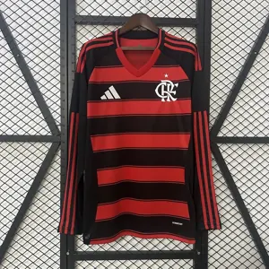 25-26 Flamengo Home Long Sleeve Kit Soccer T-Shirt AAAAJersey Dropship Yupoo