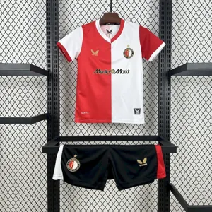 25-26 Feyenoord Rotterdam Home Kid Kits Youth Apparels AAAAJersey Supply Yupoo