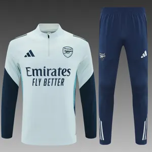 25-26 Arsenal Training Kits Long Gray Football Tracksuits