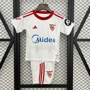 25-26 Sevilla Home Kids Kit Football Youth Sports Suits AAAAJersey Supplier Yupoo