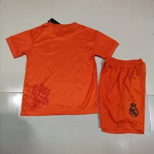 24-25 Real Madrid Y3 Kid Kits Orange Children Sets Football AAAAJersey Yupoo 6