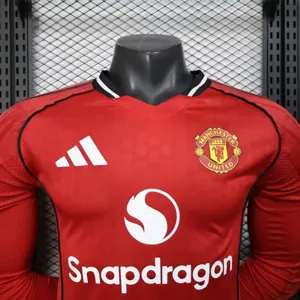 25-26 Manchester United Home Kit Player Version Long Sleeve Shirt AAAAJersey Wholesale Yupoo 4