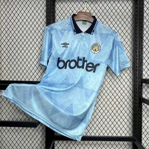 89-91 Manchester City Home Retro Kit Vintage Shirt AAAAJersey Supplier Yupoo