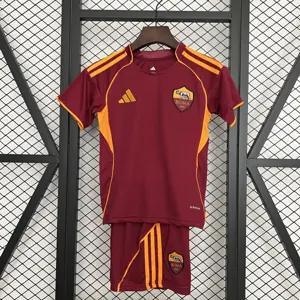 25-26 Roma Home Kids Kit Football Youth Apparels Sport AAAAJersey Supply Yupoo