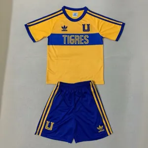 23-24 Tigres UANL Kids Kits Special Edition Yellow Children Sets Soccer Jerseys Yupoo