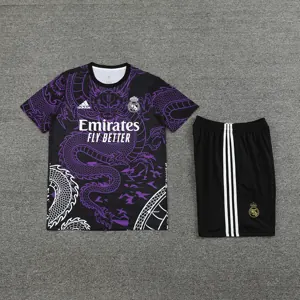 24-25 Real Madrid Purple Dragon Training Kits(Top+Shorts) Football Replicas Yupoo 1