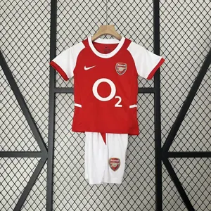 02-04 Arsenal Home Retro Kids Kits Children Shirt Cheap Jerseys Yupoo