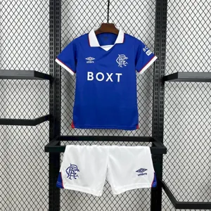 25-26 Rangers Home Kid Kits Youth Apparels Soccer AAAAJersey Yupoo
