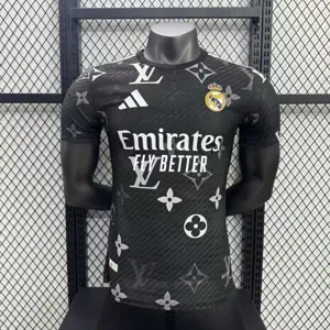 25-26 Real Madrid x LV Black Special Player Version Shirt Soccer AAAAJersey Yupoo