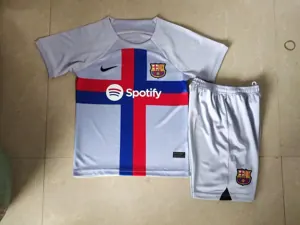 22-23 Barcelona third away kids kit