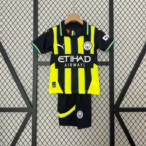 24-25 Manchester City Away Kid Kits Youth Apparels AAAAJersey Supplier Yupoo