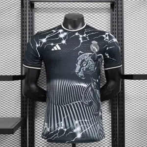 24-25 Real Madrid Black Jaguar Special Edition Player Version Shirt Soccer AAAAJersey Yupoo