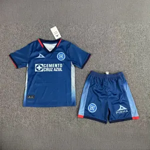 23-24 Cruz Azul Third Kids Kits Children Sets Soccer Jerseys Yupoo