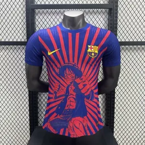 25-26 Barcelona x One Piece Luffy Special Edition Kit Player Version Shirt AAAAJersey Wholesale