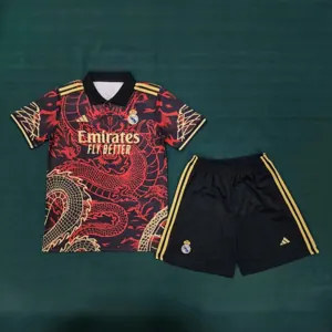 24-25 Real Madrid Specia Edition Kits Dragon Concept Red Suits Football AAAAJerseys Yupoo