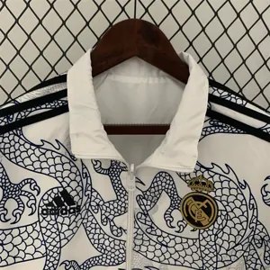 23-24 Real Madrid Reversible Dragon Windbreaker White 2