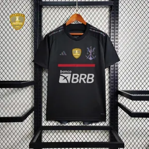 23-24 All sponsor+patch Flamengo Black Soccer Jerseys 7