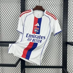 25-26 Lyon Home Kit White T-Shirt Football Uniforms AAAAJersey Supplier Yupoo