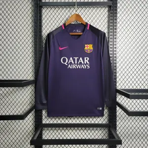 16-17 Retro Long Sleeve Barcelona S-XXL Cheap Soccer Jerseys