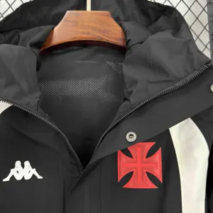 24-25 Vasco Da Gama Black Windbreaker Jacket AAAAJersey Dropship Yupoo 1