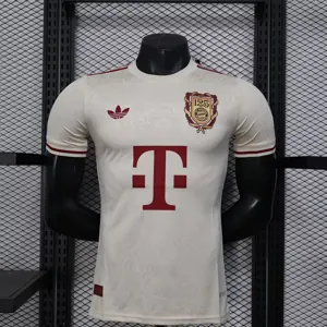25-26 Bayern Munich 125th Anniversay Beige Kit Player Version Shirt AAAAJersey Wholesale Yupoo