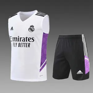 22-23 Real Madrid vest training suit kit White