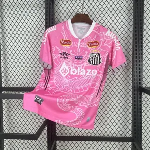25-26 Santos Pink Dragon Pattern Kit Special Edition Soccer AAAAJersey Yupoo S-2XL
