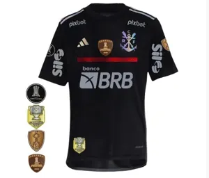 23-24 All sponsor+patch Flamengo Black Soccer Jerseys 6