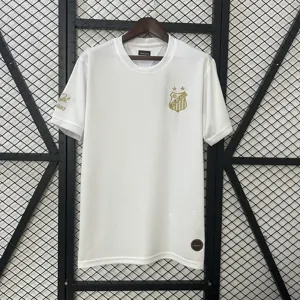 25-26 Santos Pelé White Kit Soccer T-Shirt AAAAJersey Dropship Yupoo