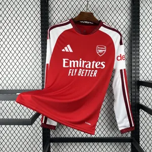 26-27 Arsenal Mens Home Kit Soccer Long Sleeve T-Shirt AAAAJersey Dropship Yupoo 2