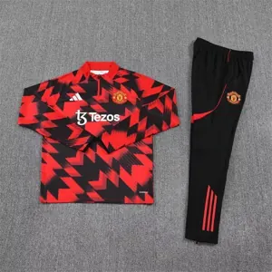 25-26 Manchester United Pre-Match Training Kits Long Football Tracksuits 2