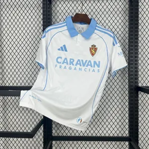 25-26 Real Zaragoza Home Kit Football Uniforms Sport AAAAJersey Dropshipping Yupoo