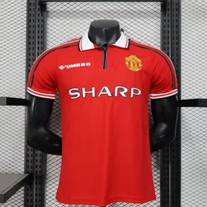 98-99 Manchester United Home Retro Kit Player Version Shirt AAAAJersey Wholesale Yupoo