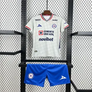 25-26 Cruz Azul Away Kid Kits Youth Apparels Soccer AAAAJersey Yupoo
