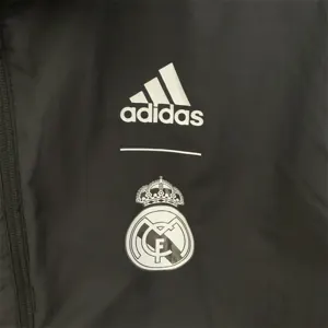 23-24 Real Madrid Trench Coat Reversible Dragon Windbreaker Black 12