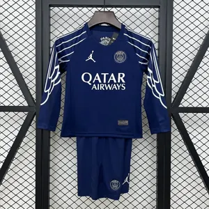 24-25 PSG Fourth Kid Long Sleeve Kits Youth Apparels AAAAJersey Dropship Yupoo