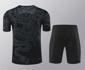 24-25 Real Madrid Dragon Black Training Kits(Top+Shorts) Football Replicas Yupoo 2