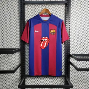 23-24 Barcelona x Rolling Stones Special Edition S-XXL Cheap Football Kit