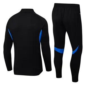 25-26 Manchester United Black Training Kits Long Football Tracksuits 2